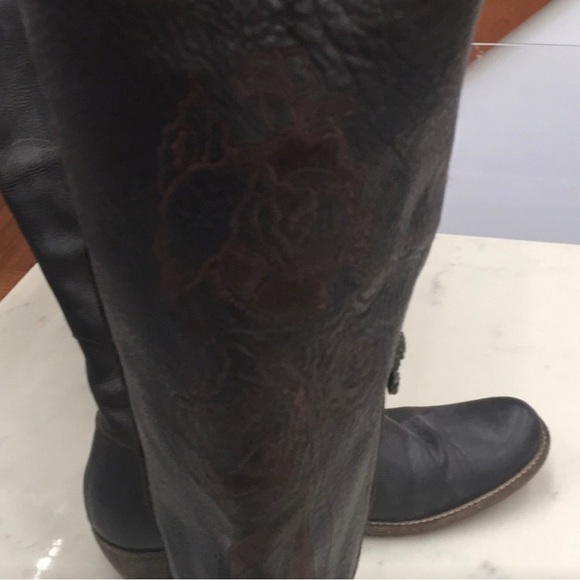 Siren by Mark Nason genuine Leather with Fur stripe down the side Boots - Picture 5 of 11